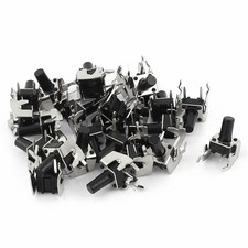25 Pcs 6x6x10mm PCB Mount Momentary 2Pin Right Angle Push Button Tactile Switch