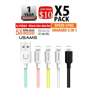 5X Fast USB Cable Charger cord Charging For Apple iPhone 7 8 X 11 12 13 Pro ipad