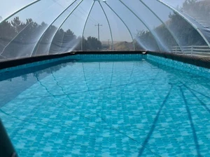 FLEXNET DOME Pool Net Covered Dome for 12’ Wx 20’ to 21’ L Rect. and Oval Pools - Picture 1 of 6
