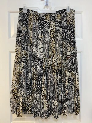 Alberto Makali Whimsical Maxi Skirt Sz 14 Pleated Animal Fairy Artsy Goth Zipper - Image 1 of 4