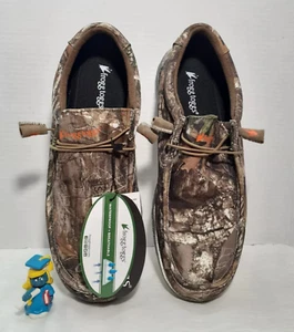 Frogg Toggs Mens Boat Shoe Size 12 Java Lace-Up  Realtree Edge NEW with TAGS - Picture 1 of 4