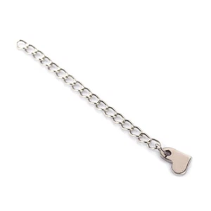Cadenas extensoras de acero inoxidable 20 hebras 304 con pestaña de cadena corazón 58x3 mm - Imagen 1 de 1