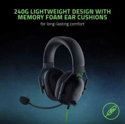 Razer BlackShark V2 X, Cuffie da Gioco Driver 50mm Microfono Audio Surround 7.1