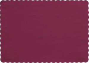 Burgundy Paper Placemats 50 Per Pack 9.5" x 13.5" Tableware Decorations Supplies - Picture 1 of 1