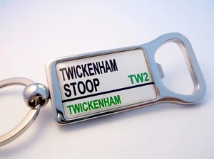 HARLEQUINS STADIUM ROAD BADGE STREET SIGN BOTTLE OPENER KEYRING KEY FOB GIFT - Picture 1 of 1