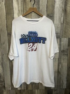 Y2K Vintage NASCAR Graphic T-shirt Double Sided Chase Elliot 3XL VTG White  - Picture 1 of 11
