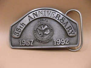HWCA Hesston Corporation 35th Anniversary Gürtelschnalle Siskiyou Oregon Made USA - Bild 1 von 3