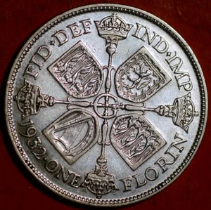1932 Great Britain Florin George V KM# 834 - Picture 1 of 2