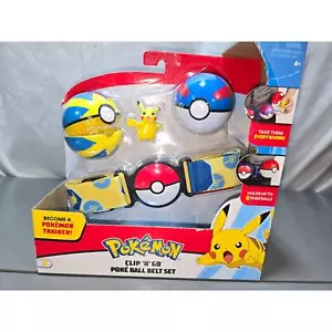 Pokemon Clip n Go Poke Ball Belt Set New - Picture 1 of 3