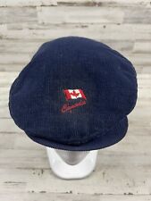 Vintage Canada Corduroy Hat Cap Fedora Snapback Navy International Insignia LTD.