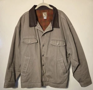 Marlboro Vintage Chore Jacke Rancher Decke gefüttert Lederkragen Herren XXL 90er EUC - Bild 1 von 11