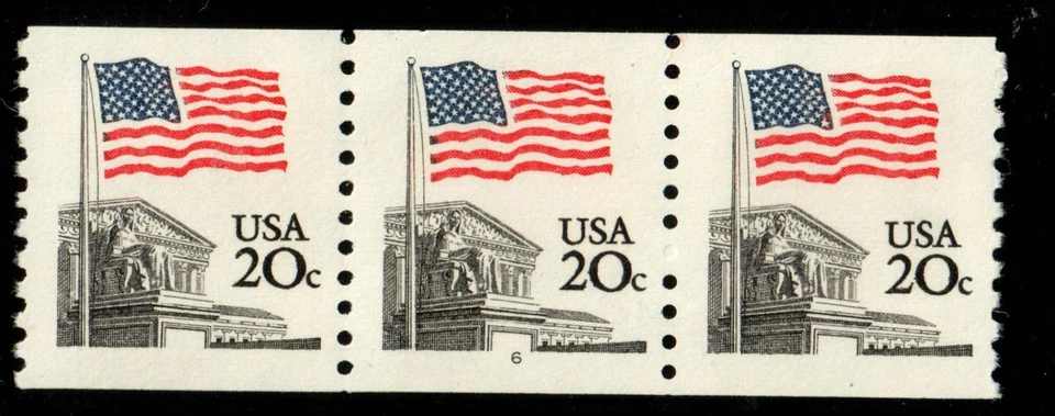 Scott 1895 20¢ Flag Over Supreme Court P#6 MNH Free US shipping - Image 1 of 1