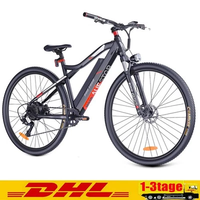 E-Mountainbike 9-Gänge 250W 36V Elektrofahrrad Herren Damen E-Bike - Bild 1 von 4