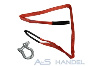 Eslinga redonda 1,5 m 4000 kg incl. grillete para Forst Offroad 4x4 correa de elevación correa de montaña - Imagen 1 de 3