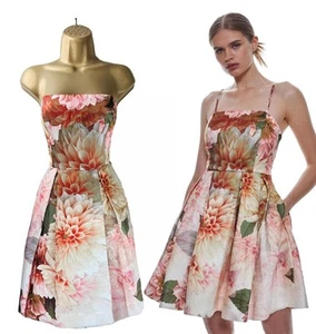 BNWT Karen Millen UK12 US8 Garden Floral Prom Dress Multi - Picture 1 of 13