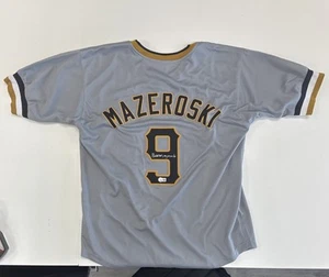 BILL MAZEROSKI BECKETT AUTHENTIC SIGNED JERSEY PIRATES HOF LTC - Picture 1 of 3