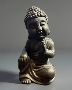 Vintage Seated Praying Buddha Statue Figurine 6" – Peaceful Decor - Picture 1 of 4