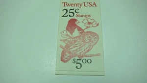 U.S. 1988 Stamp Booklet Scott # BK160 (20 of Scott # 2284-85b Bird Stamps) (25c) - Picture 1 of 2