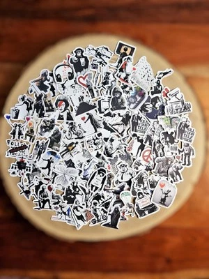 🍀 100 Bansky Design bunt Aufkleber Sticker für z.B. Laptop Handy Skateboard - Bild 1 von 2