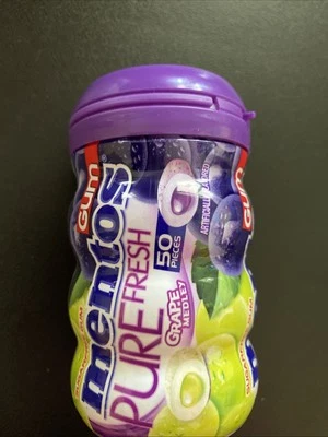 Goma de mascar Mentos Grape Medley pura fresca sem açúcar 50 peças - Imagem 1 de 3