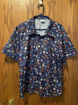SAN DIEGO PADRES LOGO HAWAIIAN STYLE SHIRT SIZE MEN'S Size XL Friar SGA - Image 1 of 4