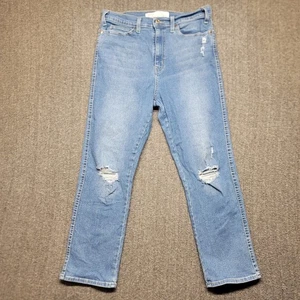 Levis Jeans Damen 12 32x27 Heritage High Rise Straight Denim Distressed Löcher - Bild 1 von 16