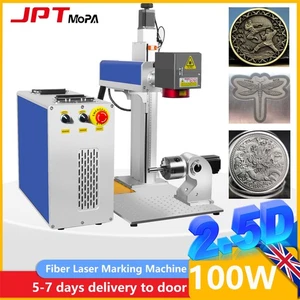 Máquina de marcado láser de fibra de mopa 100 W 2,5 D JPT grabado en relieve profundo de metal - Imagen 1 de 16