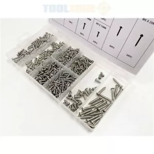 410pc Stainless Steel Metal Self Tapping Screw Assortment Screws M3-M5 Tool Diy - Picture 1 of 3