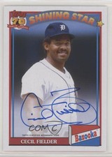 2021 Archives 1991 Topps Bazooka Shining Stars Cecil Fielder #91BZA-CF Auto