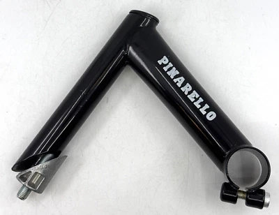 ITM for PINARELLO Black Cro-Mo Quill Stem 130mm 22.2mm Quill 26.0mm Bar Clamp - Image 1 of 4