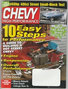 REVISTA CHEVY HIGH PERFORMANCE 10 SENCILLOS PASOS AL RENDIMIENTO NOVIEMBRE 1998 - Imagen 1 de 3