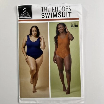 Simply Sewing Rhodes Swimming Costume One Piece Suit New Uncut Pattern Ladies - Image 1 of 4