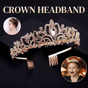 Crown Tiara Headband for Princess Wedding Party Bridal Costume Accessories AU - Picture 1 of 12
