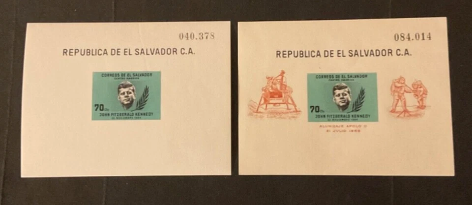 El Salvador Scott #750 & 750a nunca articulado - Imagem 1 de 1