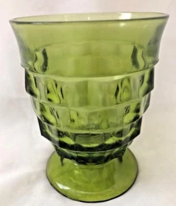 Green Pedestal 4.5" Water Drinking Glass Dinerware - Picture 1 of 2