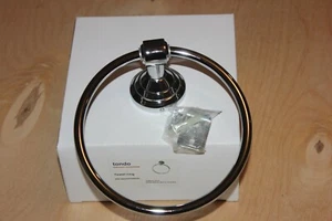 New Wall Mounted Chrome Towel Ring - Picture 1 of 3