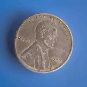 1943 P Philadelphia Stahl U.S. Lincoln Wheat Penny durchschnittliche zirkulierte Art Münze - Bild 1 von 2