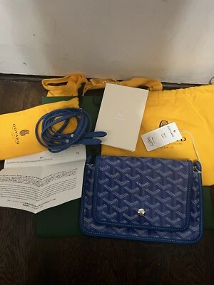 Goyard Plumet  Wallet Crossbody Bag  Blue New Personally Purchased In Japan - Image 1 of 4