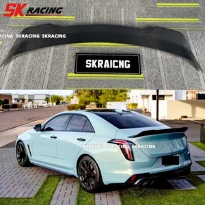 Juego de 1 alerón de alerón trasero de fibra de carbono real para Cadillac CT4 2020-2025 - Imagen 1 de 23