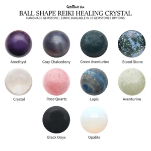 Gemstone Ball Reiki Healing Crystal Ball Metaphysical Sphere ball Fortune Ball - Picture 1 of 49