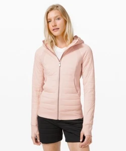 Sudadera con capucha con cremallera Lululemon Dynamic Movement ~talla: 4,6,8~marfil claro y rosa seda nueva con etiquetas - Imagen 1 de 14
