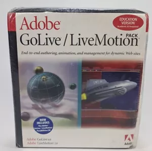 Adobe GoLive 6.0 and LiveMotion 2.0 Education Version for Windows NEW FAST SHIP - Picture 1 of 7