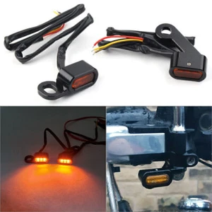 Mini LED Turn Signal Light Handlebar Blinker Indicator Lamp Fit Harley Sportster - Picture 1 of 5