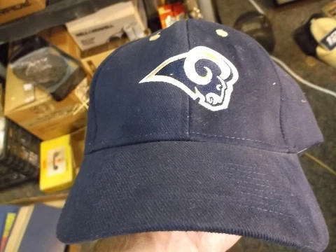 VERY NICE NFL GENUINE MERCHANDISE BASEBALL BALL CAP, ST. LOUIS RAMS, N/M COND Cover