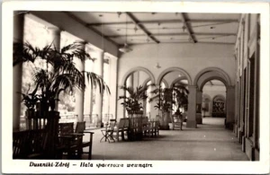 RPPC Poland Duszniki-Zdrój Spa Walking Hall Interior Promenade Postcard - Picture 1 of 2