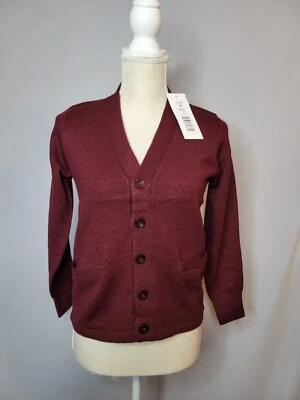Cárdigan Elderado granate cuello en V con bolsillos, talla: juvenil mediana, nuevo con etiquetas, envío gratuito Foto 1 de 4
