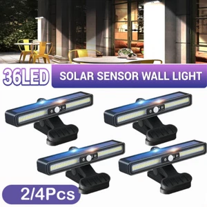 2/4Pcs Clip On Solar Motion Lights Outdoor Waterproof, Solar Fence Lights HOT - Picture 1 of 14