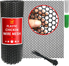 Chicken Wire Fencing Mesh Plastic with Zip Ties, 1.3×10FT Garden Netting for Mos