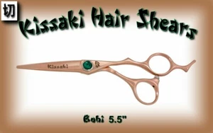 Tijeras de corte de pelo Kissaki Pro de 5,5" oro rosa titanio - Imagen 1 de 3