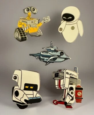 Pin Disney 2024 WDW Wall-E Oculto Disney Pixar Juego de 5 Pin Completo Sin Cazador Foto 1 de 2